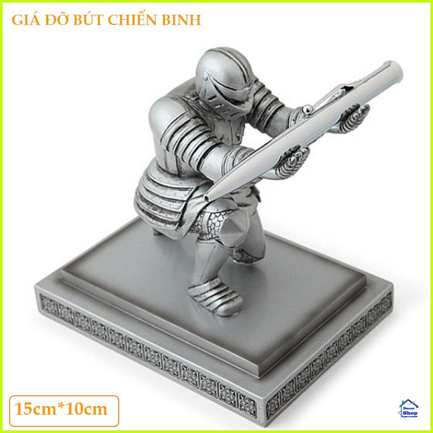 Giá đỡ bút viết, giá để cây viết mô hình chiến binh La Mã dâng kiếm độc lạ trang trí bàn làm việc - Kệ để bút decor đẹp & quà tặng bạn trai