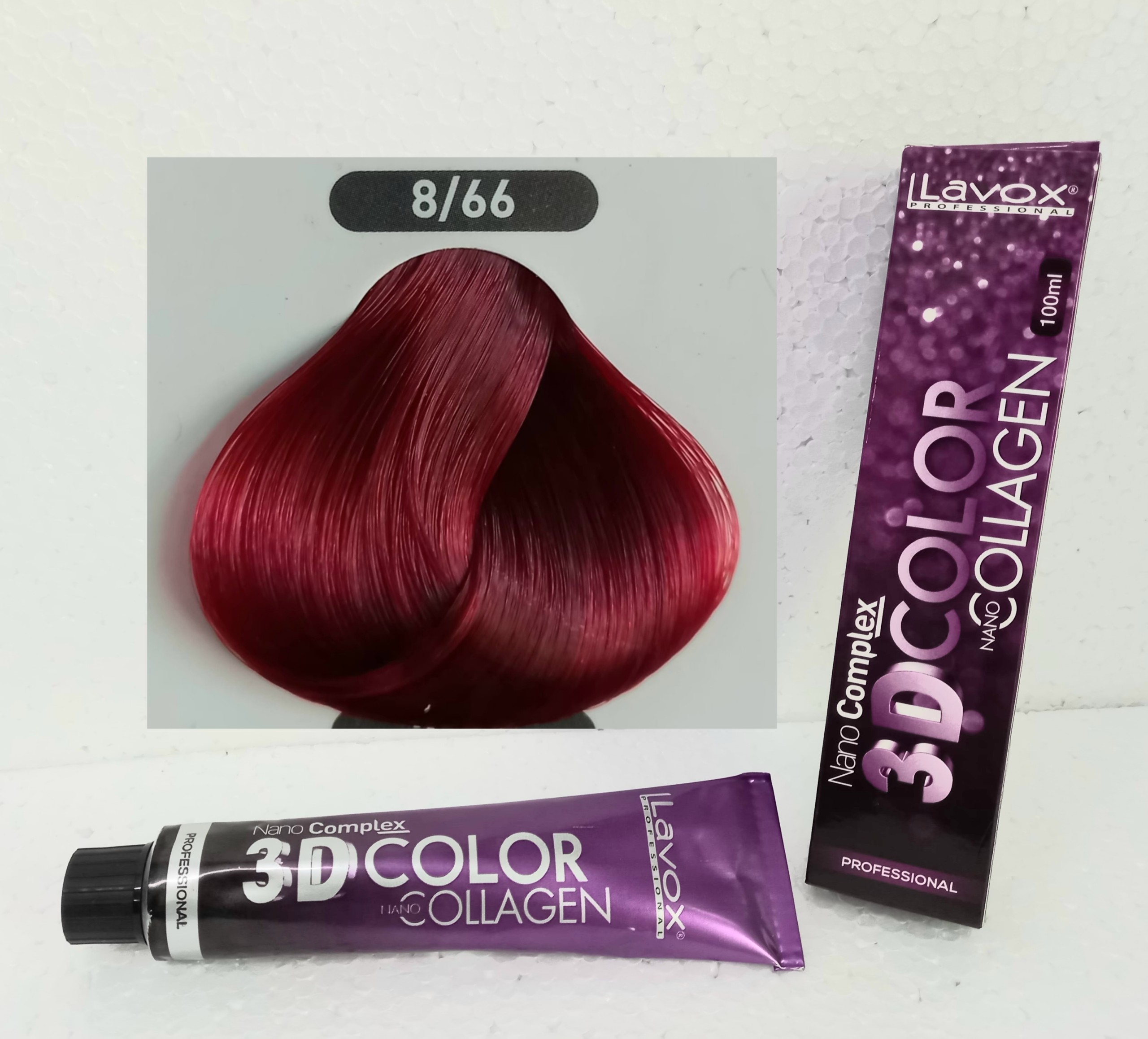 Nhuộm tóc lavox MÀU ĐỎ RƯỢU TREND (TẶNG KÈM OXY TRỢ NHUỘM) nhuộm lavox tím color light blone red intensive 3D Nano Collagen