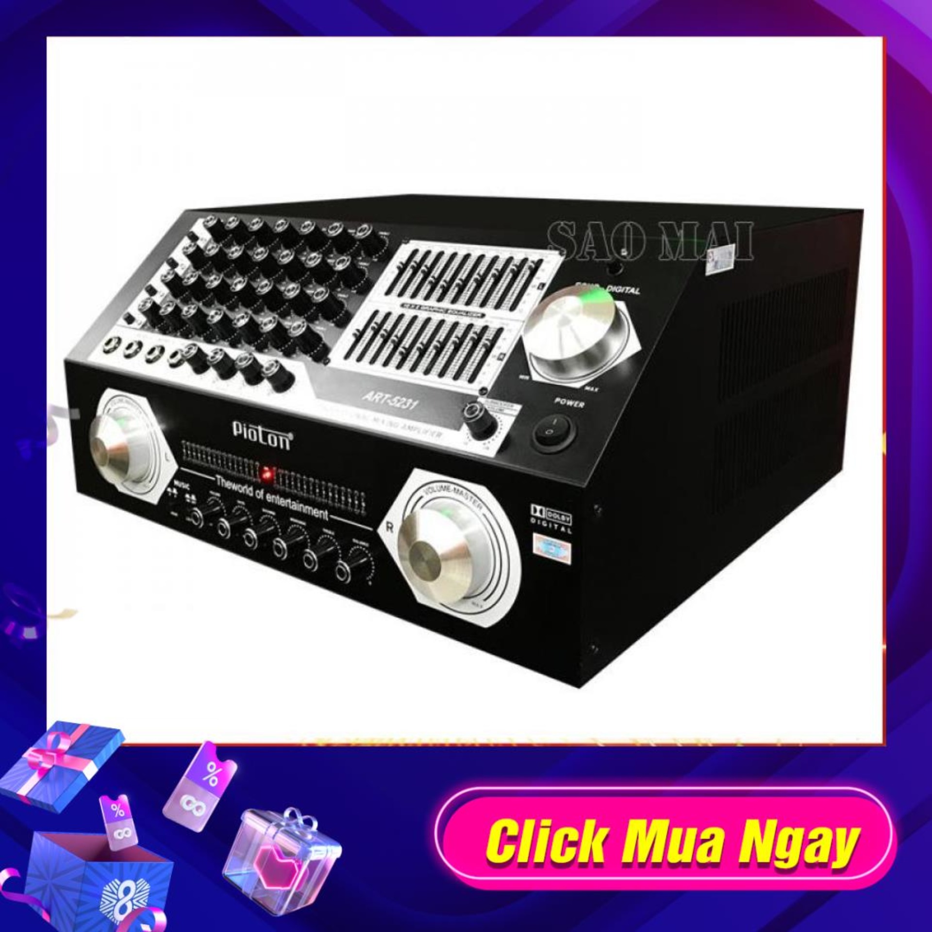 Ampli bluetooth amply karaoke nghe nhạc gia đình pioton art-5231 hàng cao cấp