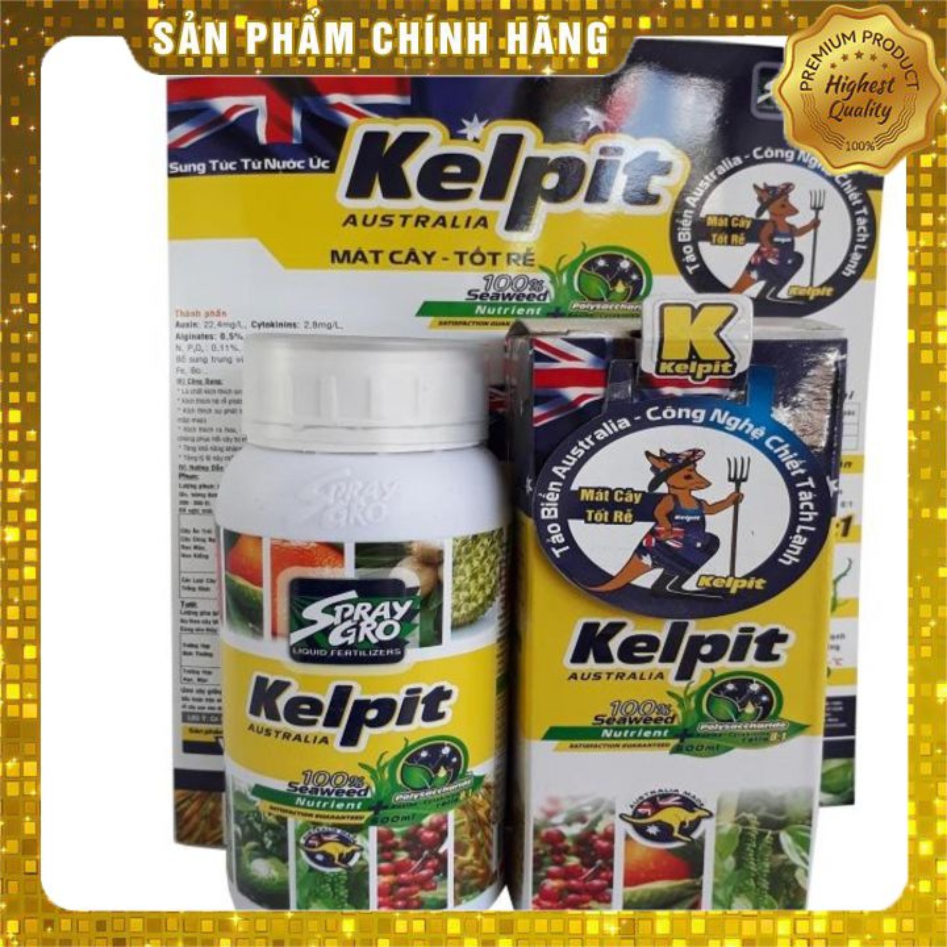 Phân bón lá Kelpit kích ra rễ, xanh lá, bật chồi, tăng ra hoa đậu quả, tăng tỷ lệ nảy mầm