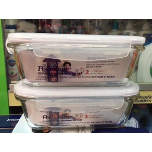 Combo 2 hộp thuỷ tinh Lock and Lock 630ml hinh chữ nhật