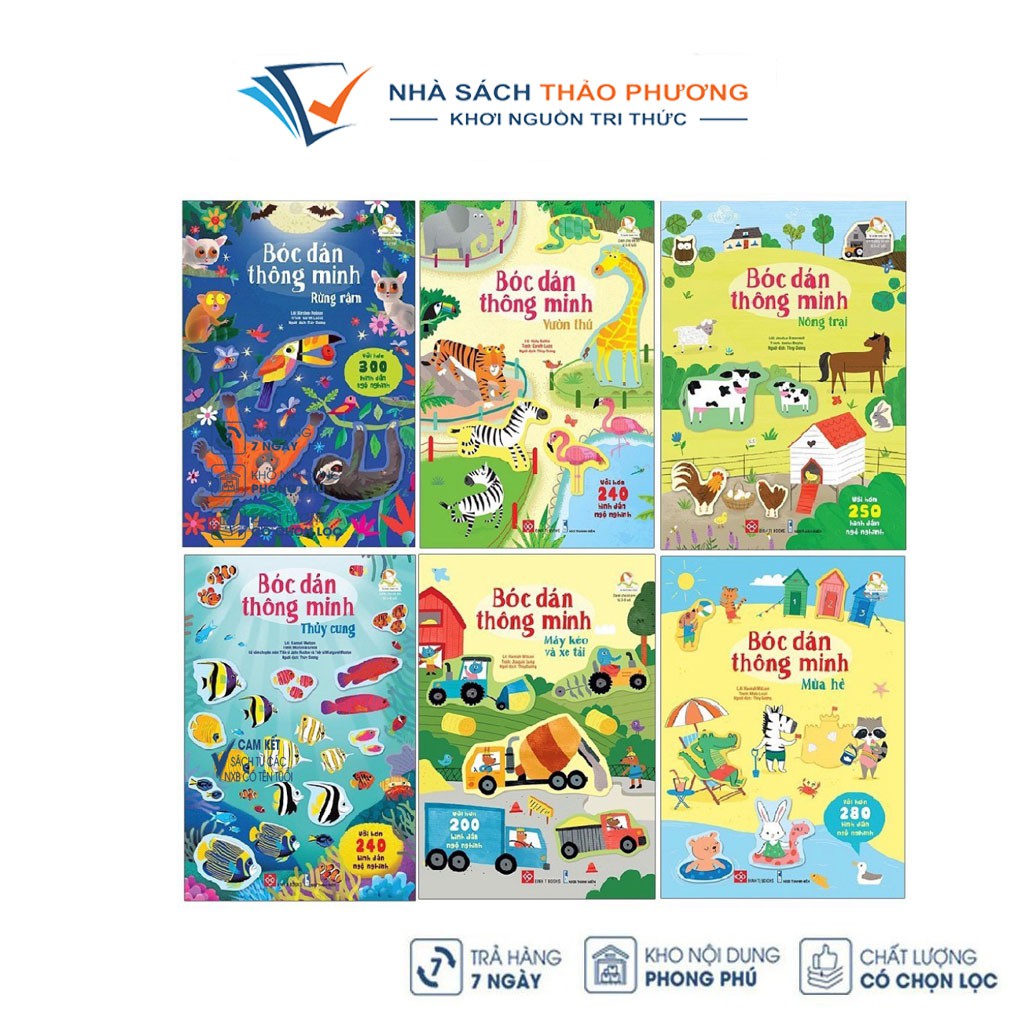 Sách -Bóc Dán Thông Minh Theo Chủ Đề (6 Cuốn) - Mã Lẻ - Rừng Rậm