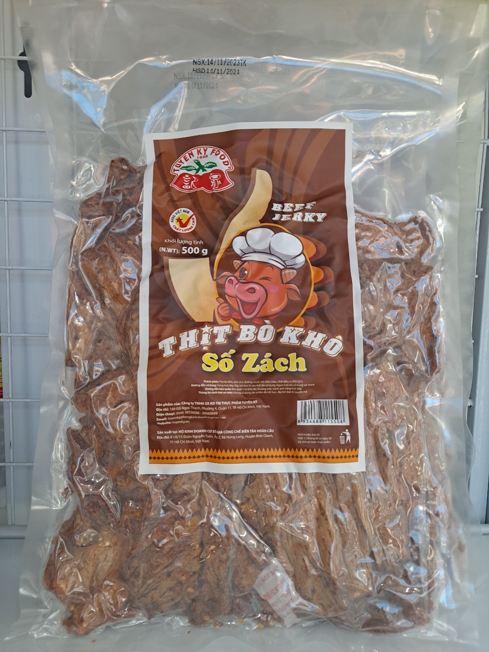 Khô bò miếng tuyền ký gói 500g