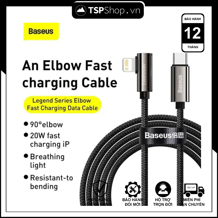 Cáp sạc nhanh Baseus Legend Series Elbow Fast Charging