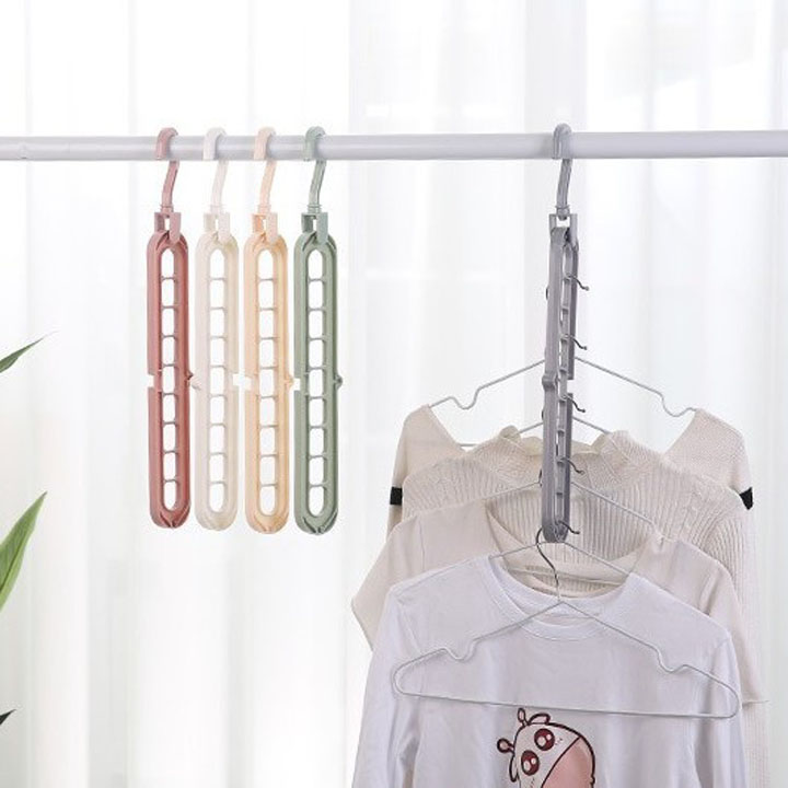 Móc Treo Quần Áo Đa Năng 9 Lỗ