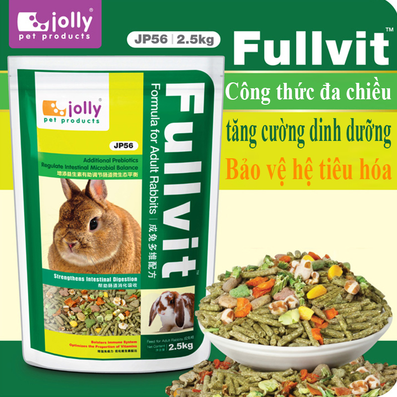 Thức ăn cho thỏ lớn nhiều vitamin fullvit 2,5kg