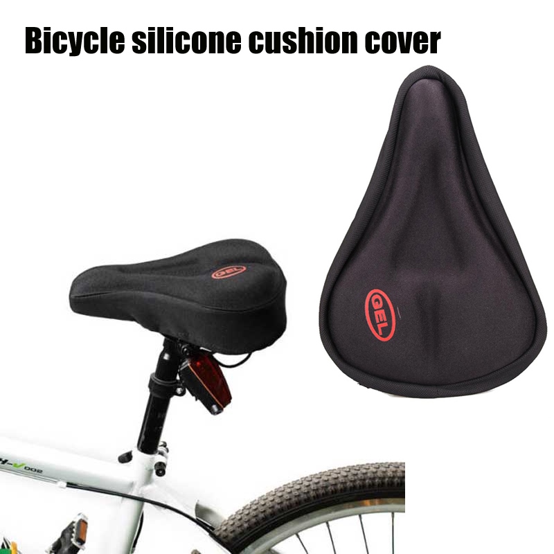 LZ 3d macio engrossado assento da bicicleta respirável sela capa de