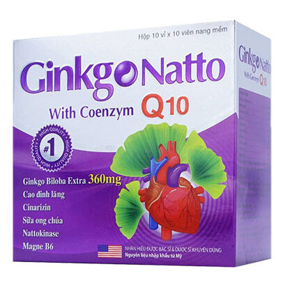 Ginkgo Natto With Coenzym Q10, hỗ trợ làm giảm các di chứng sau tai biến