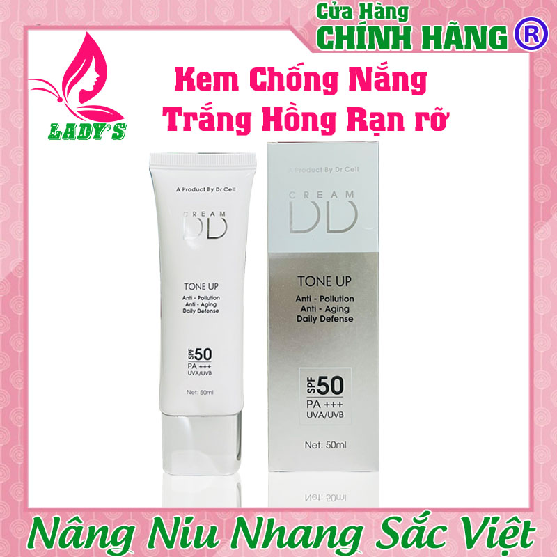 Kem chống nắng da mặt dd cream dr cell, kem che khuyết điểm với thành phần từ nhiên nhiên, phù hợp cho mọi loại da 50ml