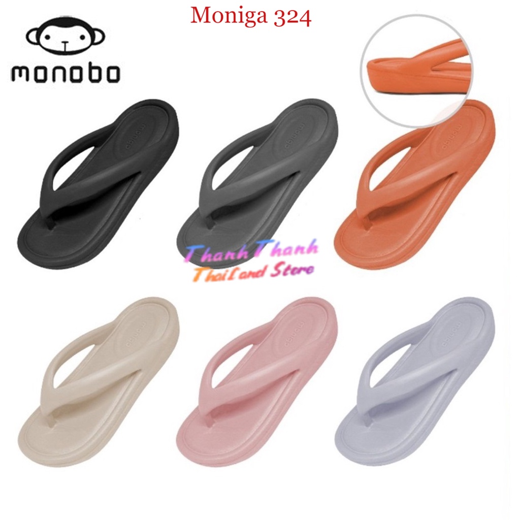 Dép thái lan nữ quai xỏ ngón, đúc nguyên khối monobo - moniga 324