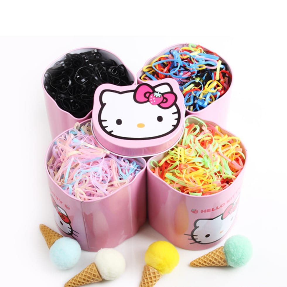 Hộp Chun Hellokity Nhiều Màu Sắc Siêu Xinh Cho Bé