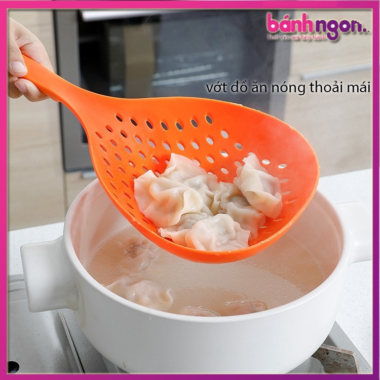 Muôi thủng, vá vớt mì, muôi vớt thức ăn, muôi thủng cỡ lớn, đồ dùng nhà bếp đa năng