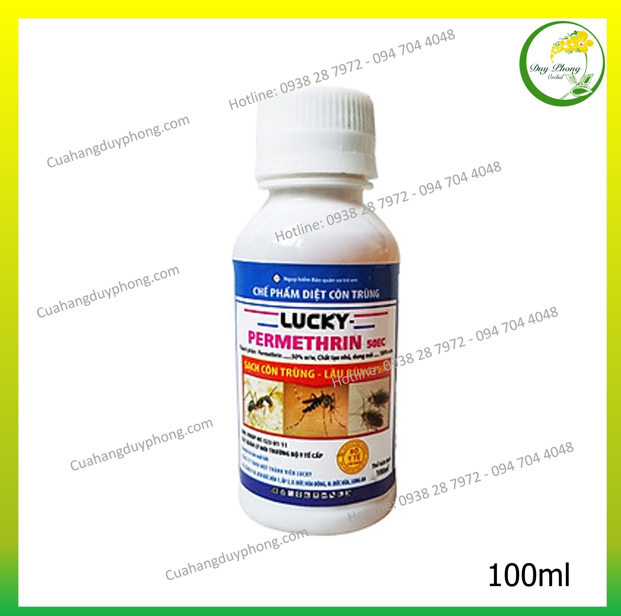 Chế phẩm diệt côn trùng | lucky permethrin 50ec - chai 100ml