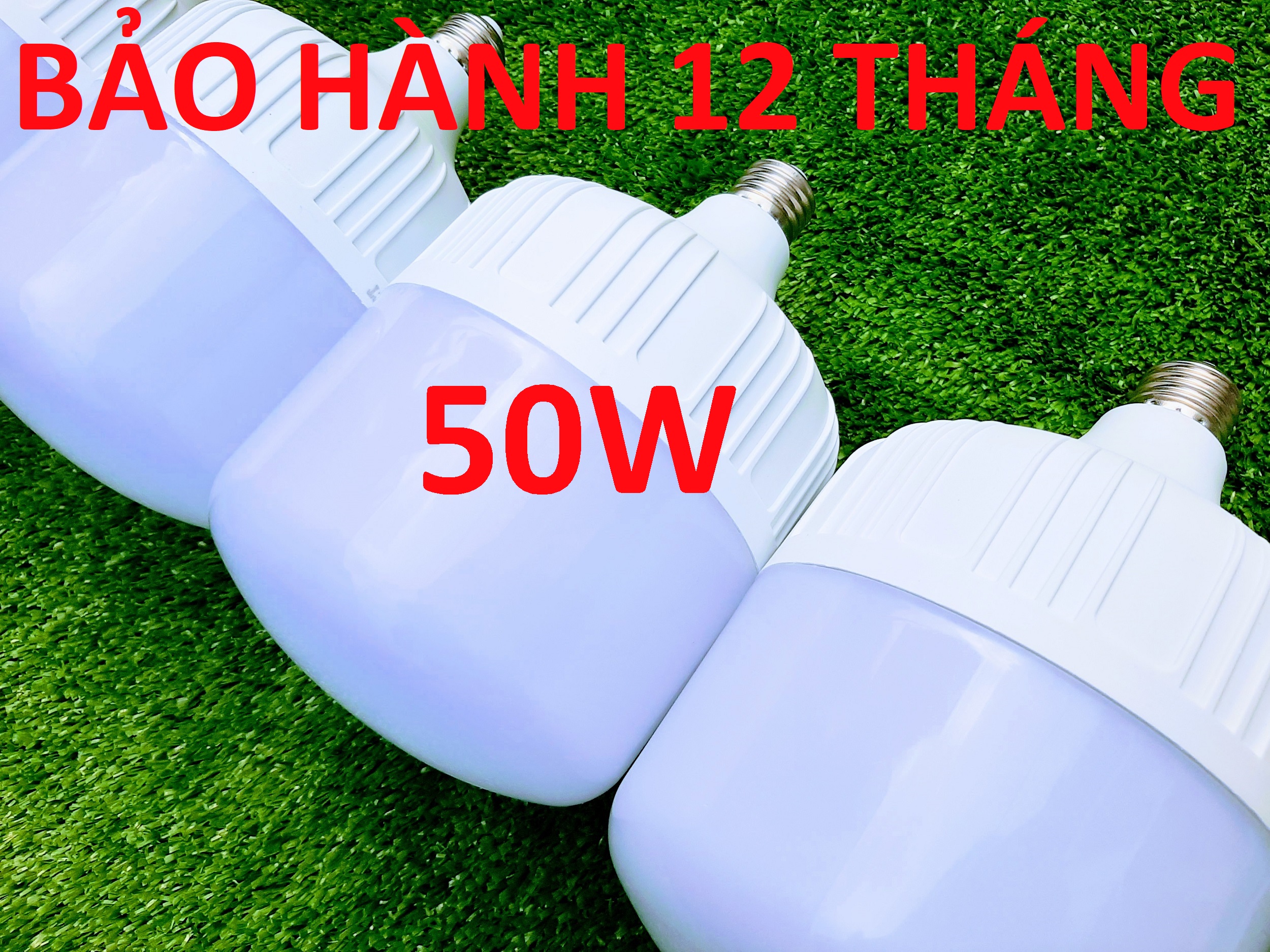 Combo 3 đèn led buld trụ 50w loại to ánh sáng trắng tiết kiệm điện.