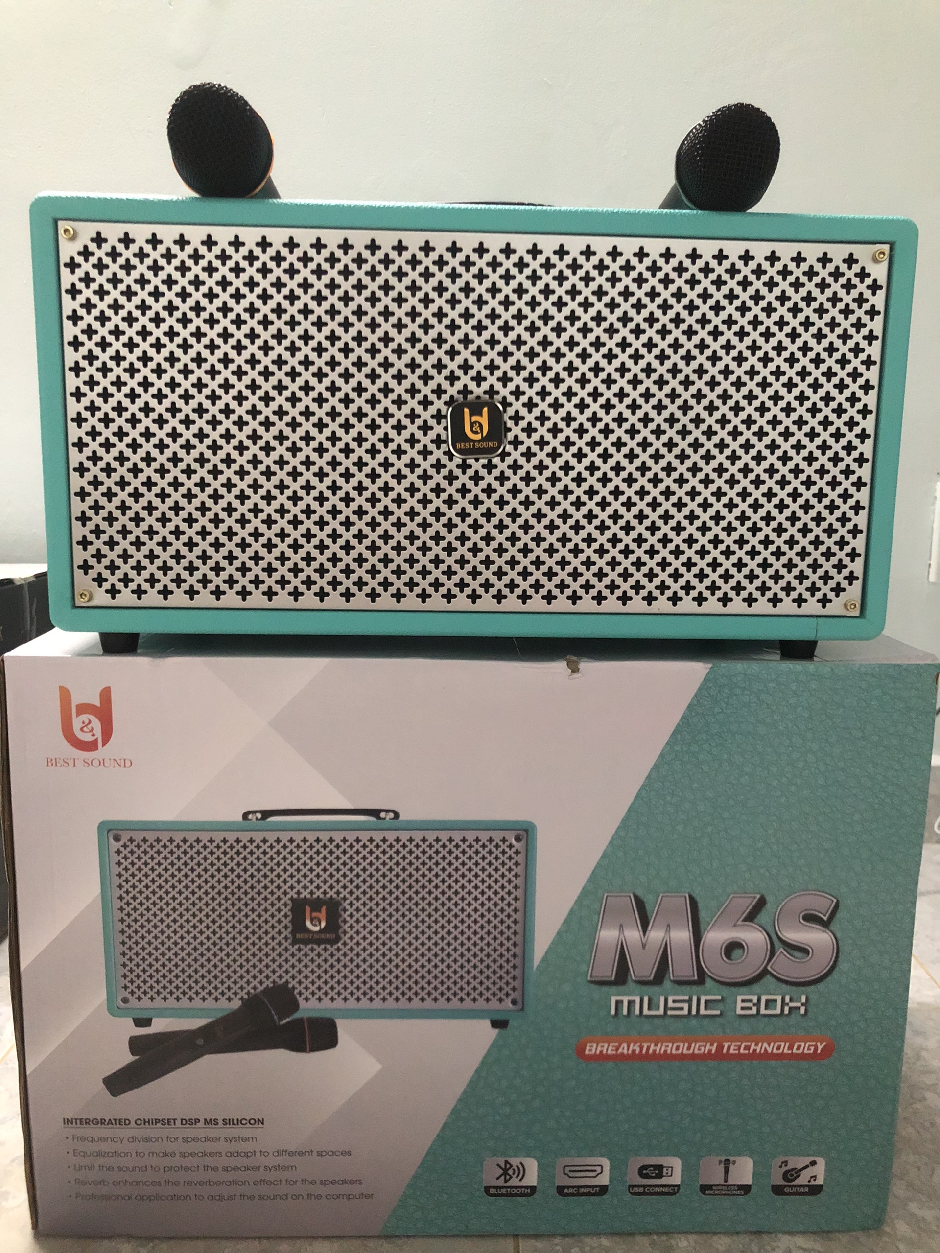 Loa di động cao cấp chính hãng Best Sound M6S/M6Pro Music Box mẫu mới 2022 (Loa 3 đường tiếng, có 2 Loa full bass, 1 loa mid, 1 loa treble, có công suất Max 480W)