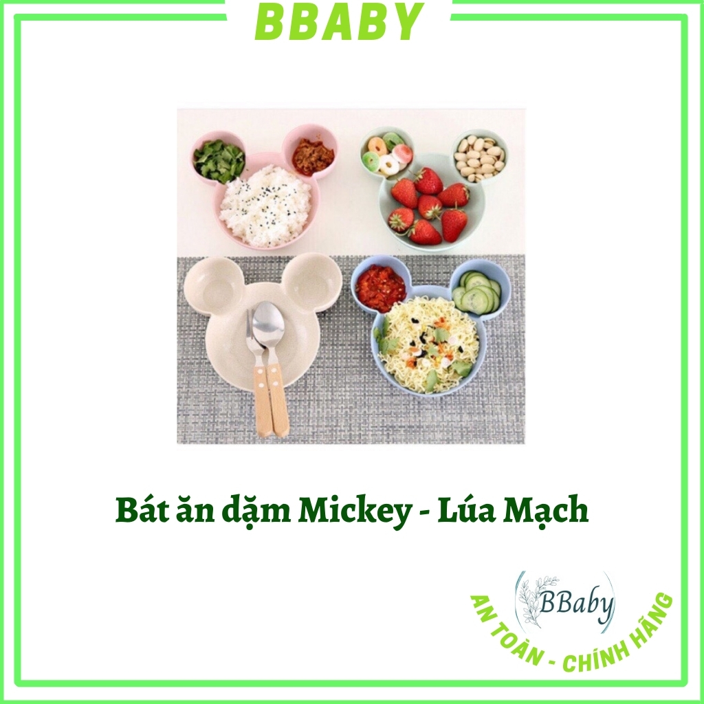 Bát ăn dặm lúa mạch mickey