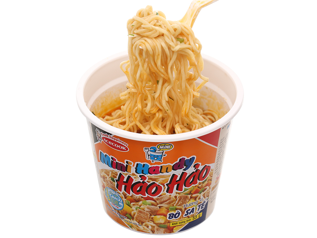 Mì Ly Hảo Hảo Handy Mini Vị Bò Sa Tế 53 gram | Mì Cốc handy mini Hảo Hảo vị Bò Sa Tế 53 gram