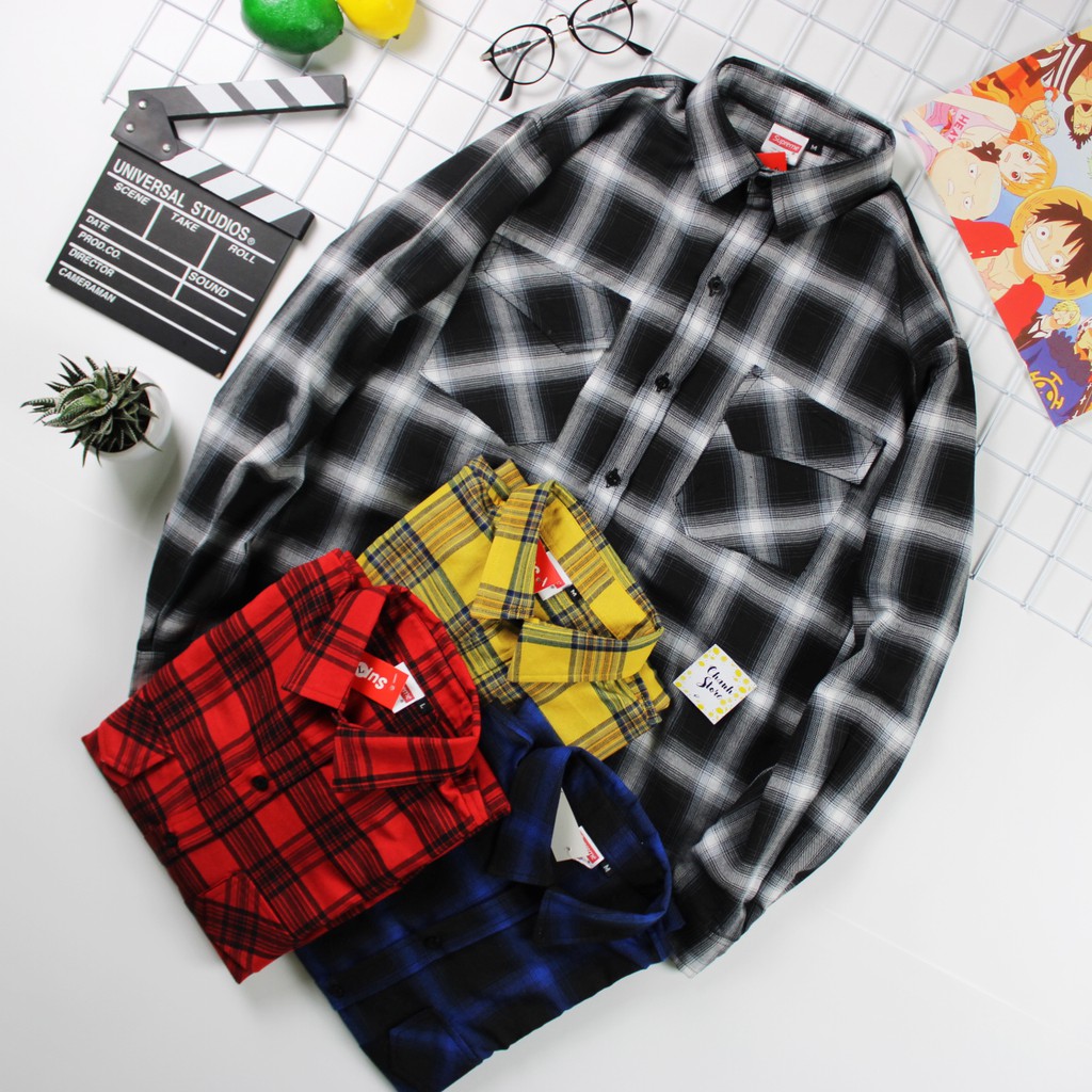 Áo sơ mi - flannel - ảnh thật
