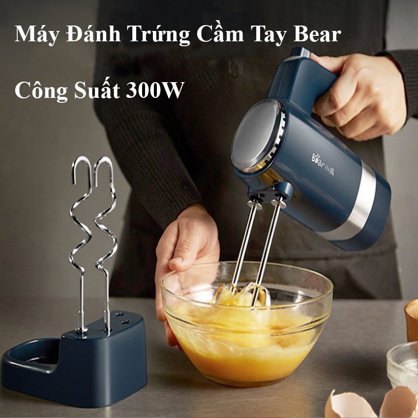 Máy đánh kem trứng trộn đa năng Bear, Máy đánh kem trứng cầm tay đa năng chính hãng - Bảo hành 12 tháng