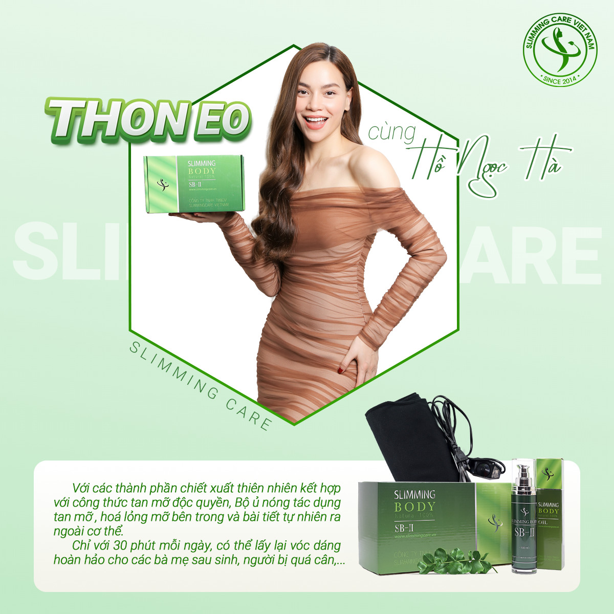 Bộ đai ủ nóng Slimming Body 2 SB2 ủ nóng tan mỡ giảm mỡ