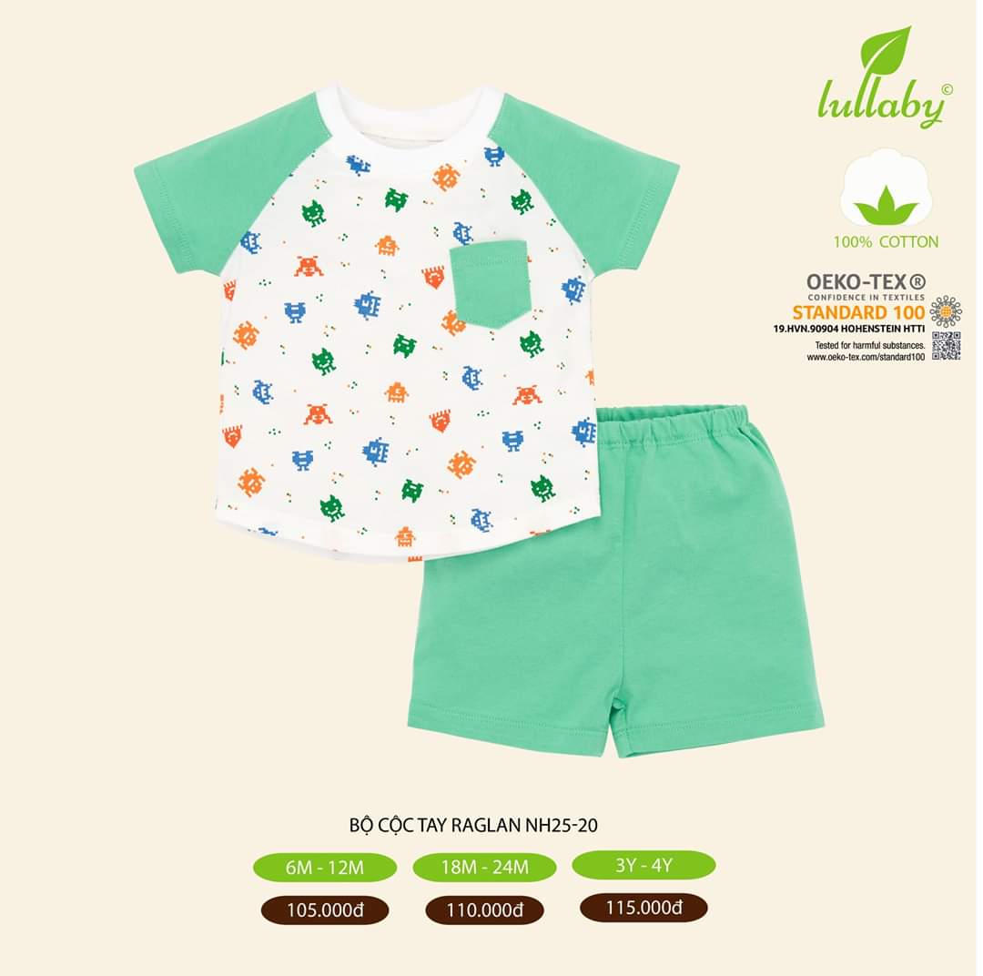 Bộ cộc raglan Lullaby