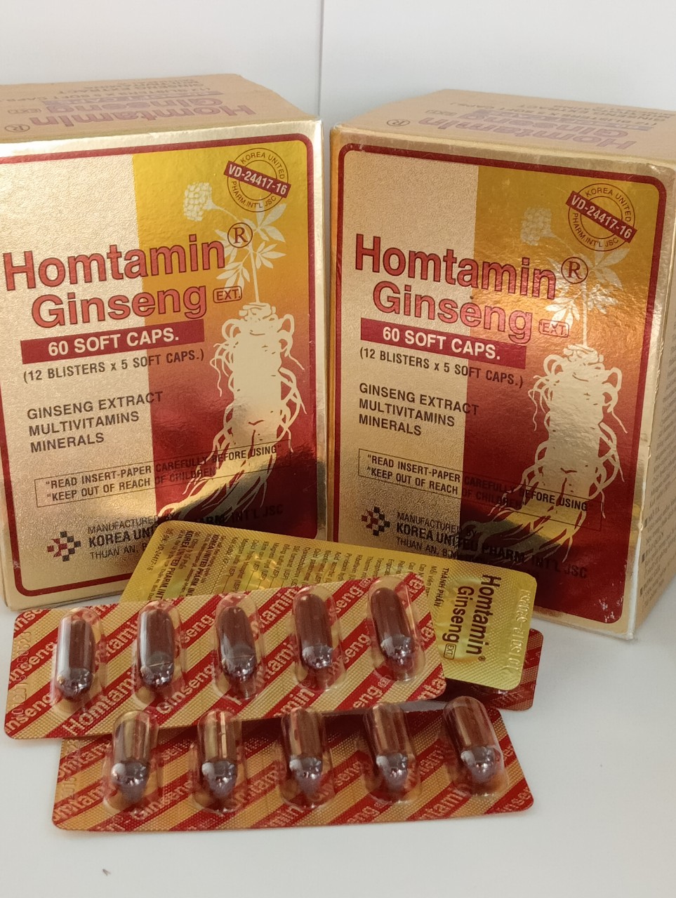HOMTAMIN GINSENG Hộp 60 viên(Bổ sung Cao nhân sâm,Vitamin và Khoáng chất cần thiết cho cơ thể)