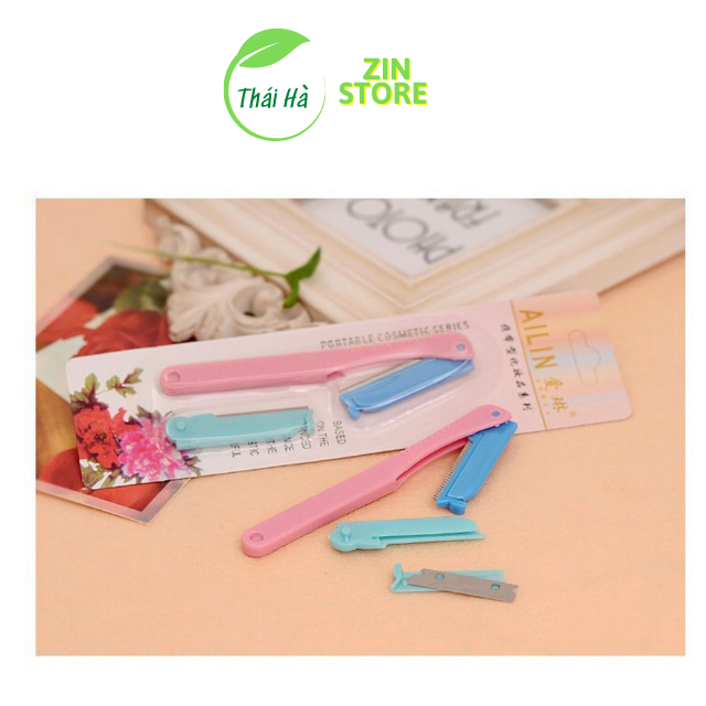 Bộ dao cạo lông mày tiện dụng 2 lưỡi