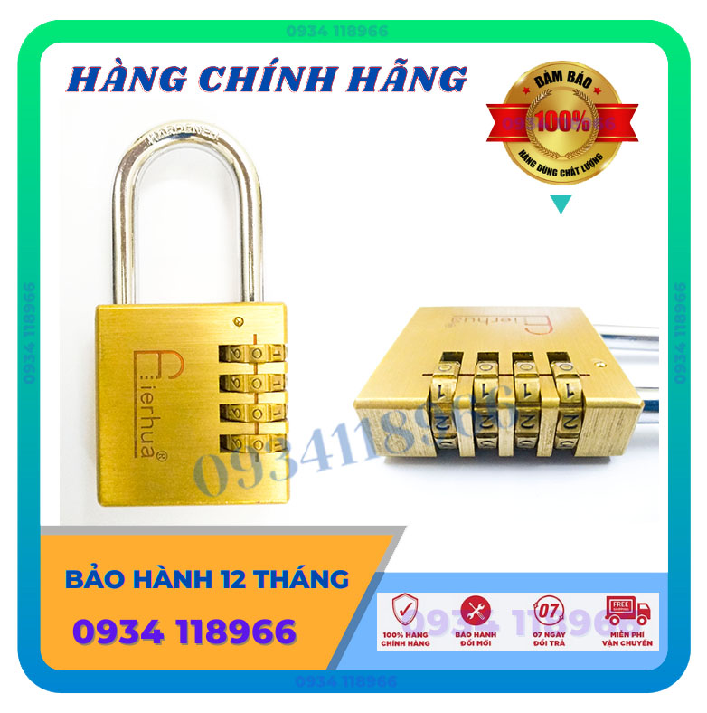 [HCM]Ổ khóa mã số đồng nguyên khối Aierhua (Có thể thay đổi mã khóa) -  60mm - 50mm - 40mm - 30mm - 20mm