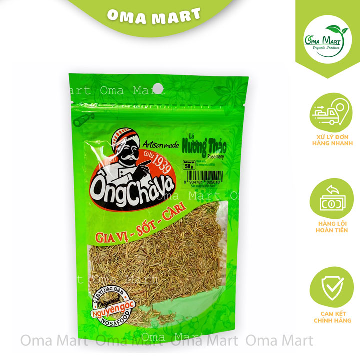 Lá Hương thảo nguyên chất Ông Chà Và 50g
