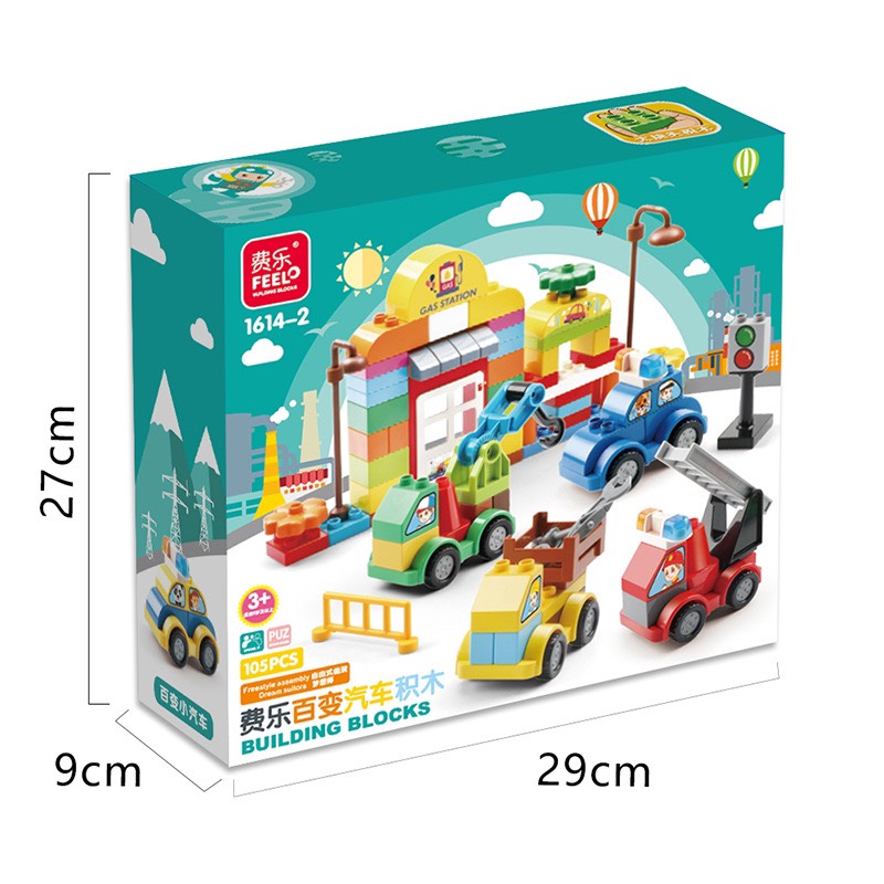 Bộ Lego Feelo 105 chi tiết - chủ để phương tiện giao thông