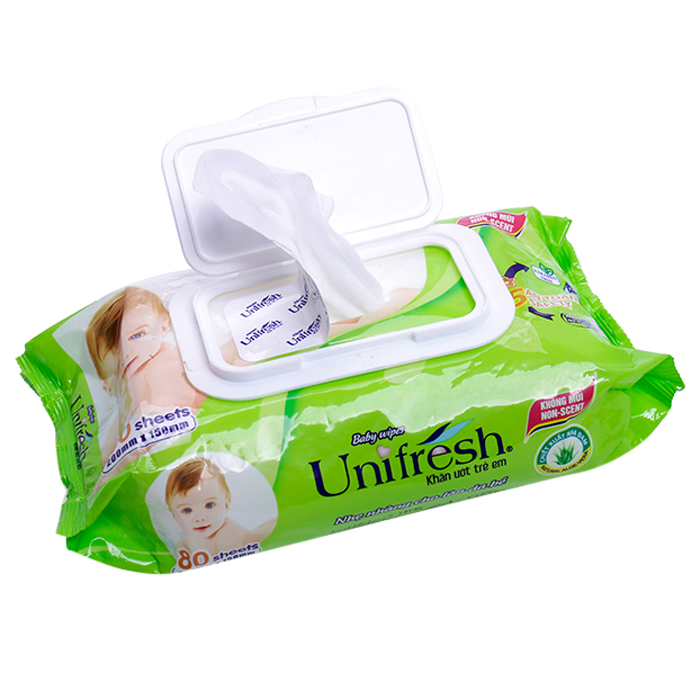 Khăn Ướt Unifresh Aloevera 80M (80 Miếng)