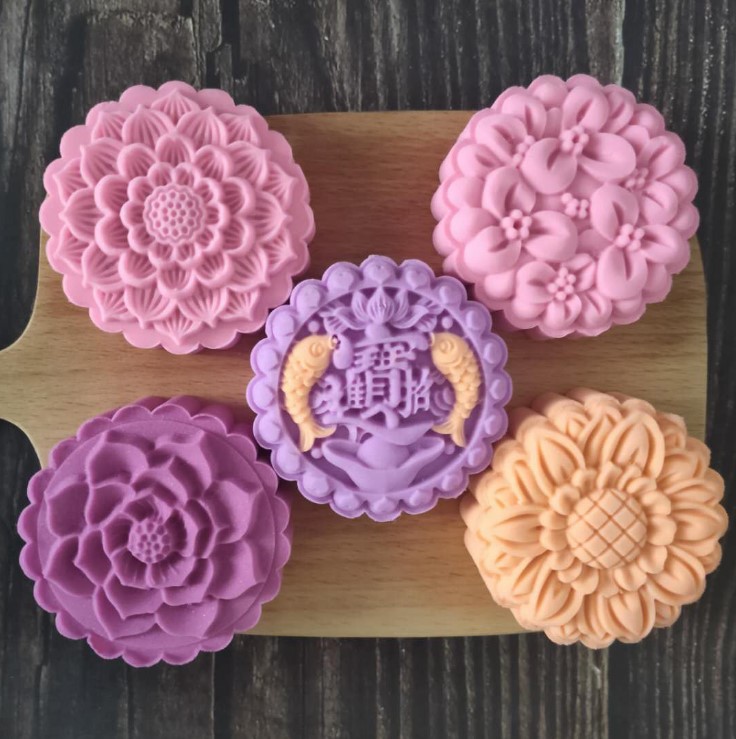 Khuôn bánh trung thu 3d 150g-180g 5 mặt mẫu mới 2020 - m2