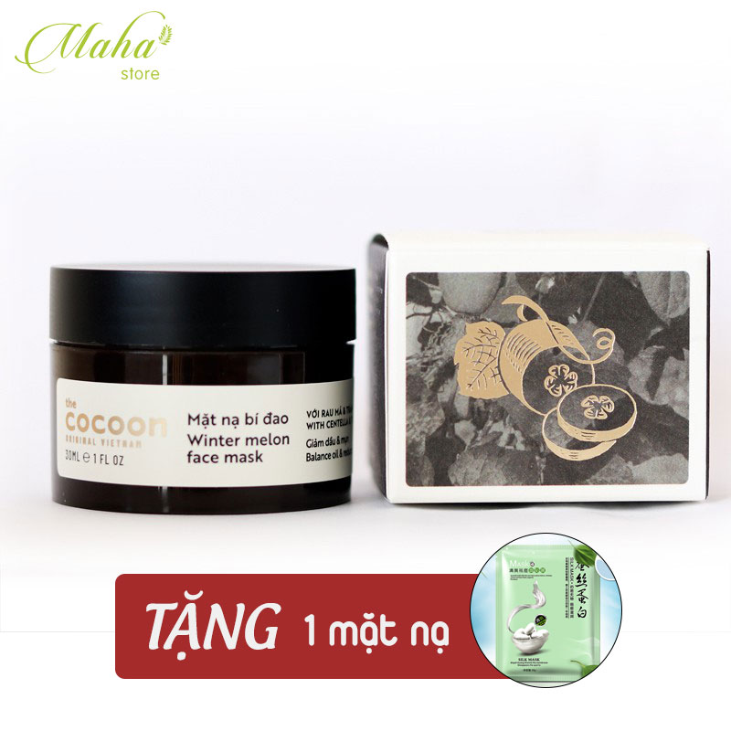 Mặt nạ bí đao cocoon giảm mụn, dưỡng da [TẶNG MẶT NẠ]