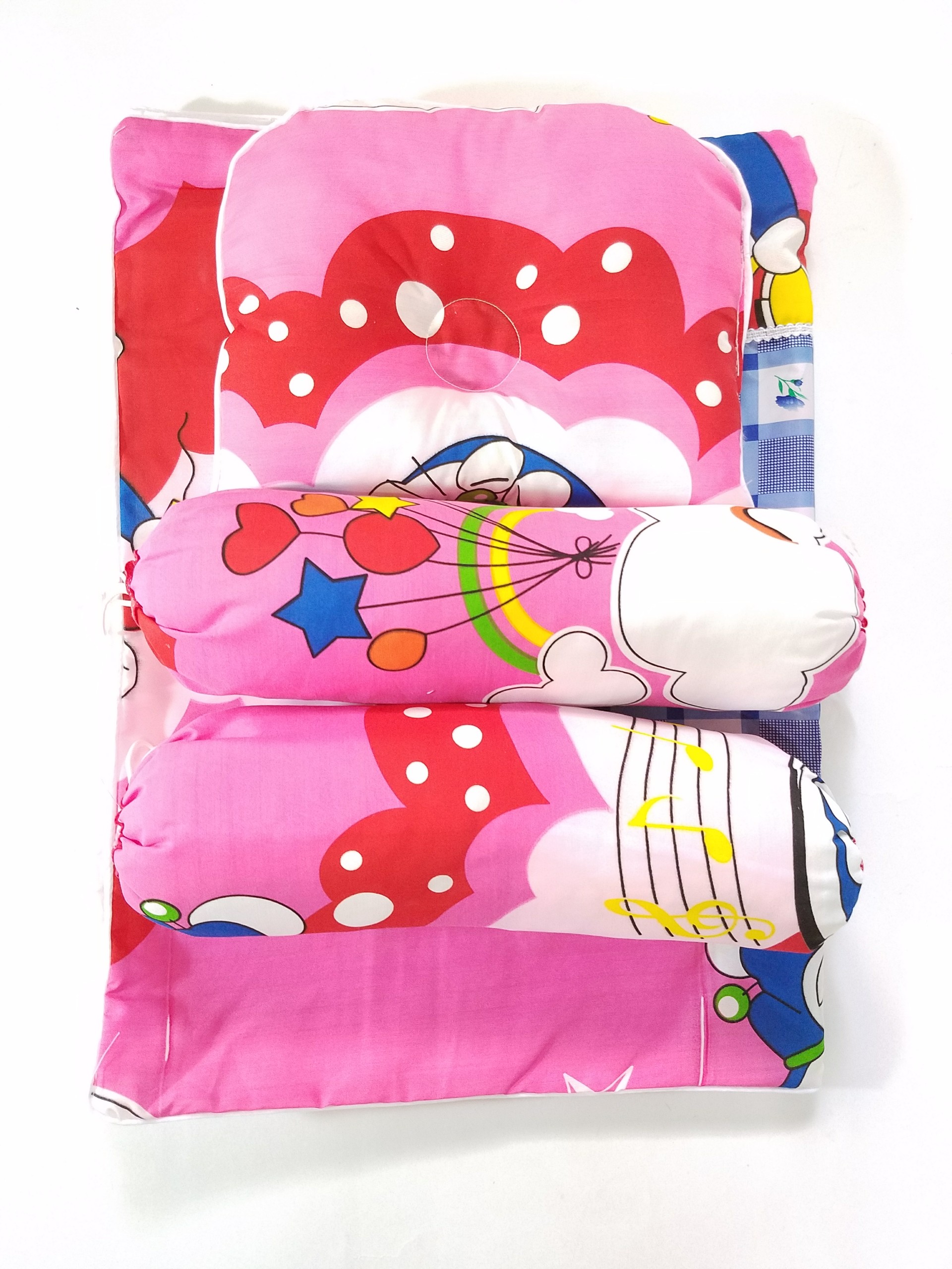 [HCM]Bộ Nệm Gối Vải Cottom Thoáng mát cho bé sơ sinh kích thước 52cmx79cm