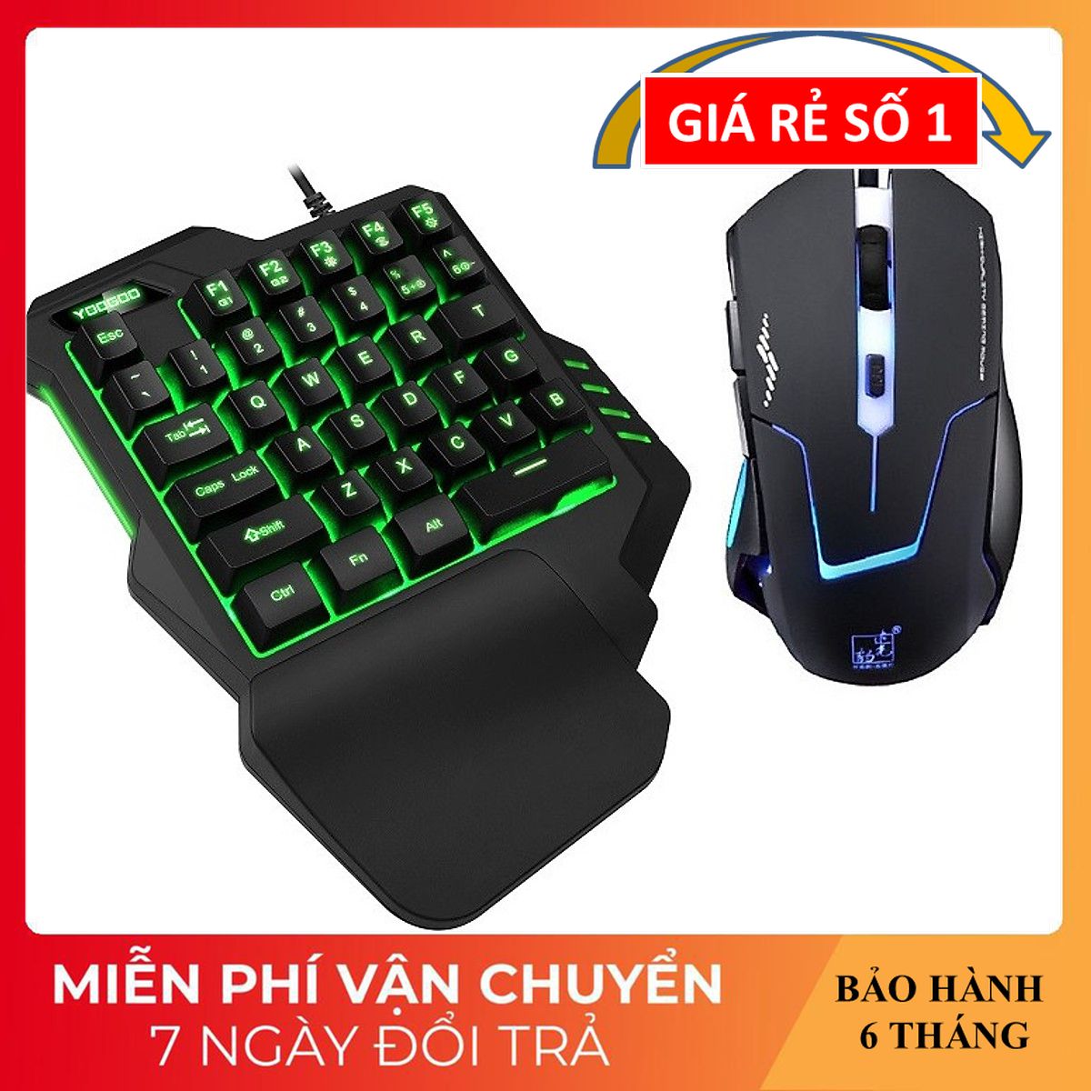 Bộ bàn phím chơi game giả cơ g92 có đèn led đổi màu