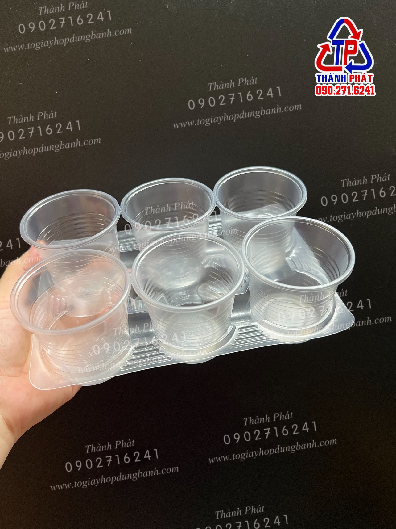 100 Khay đựng 6 ly sữa chua phô mai - yaourt phô mai đà lạt - rau câu -khay đựng yaourt muối