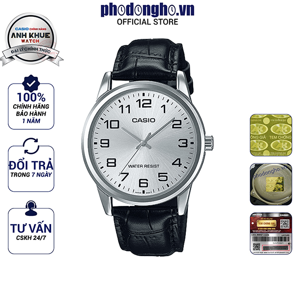 Đồng hồ nam dây da Casio Anh Khuê MTP-V001L-7BUDF