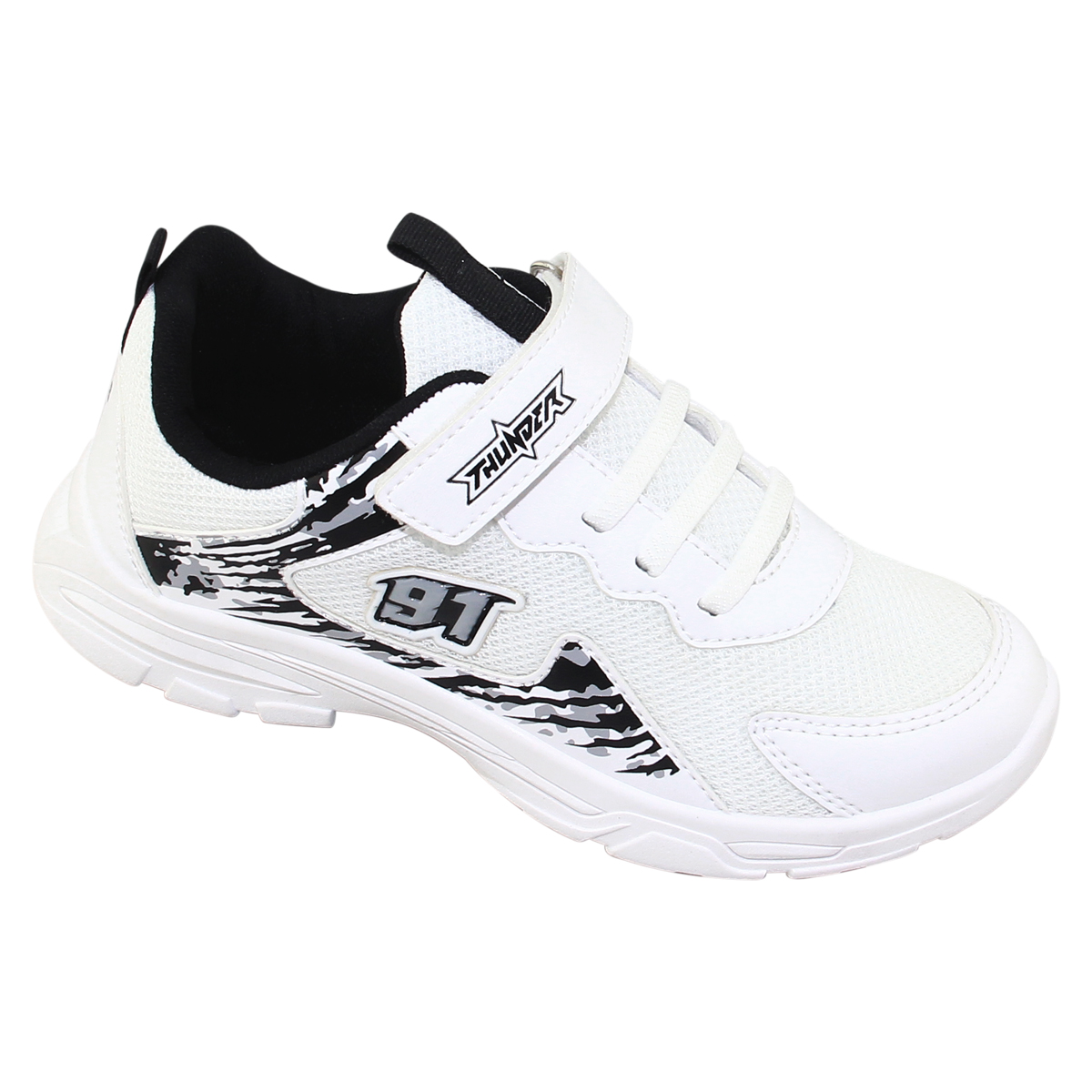   Hoàn Xu   TĂNG 1 SIZE  GIÀY THỂ THAO BATA HỌC SINH BÉ TRAI BITA'S QUAI XÉ DÁN GVBT.91  ĐEN + NÂU + TRẮNG  - BITAS BOYS SPORT SNEAKERS 