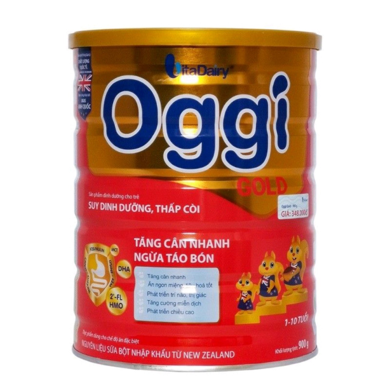 sữa bột oggi gold 900g cho bé suy dinh dưỡng thấp còi