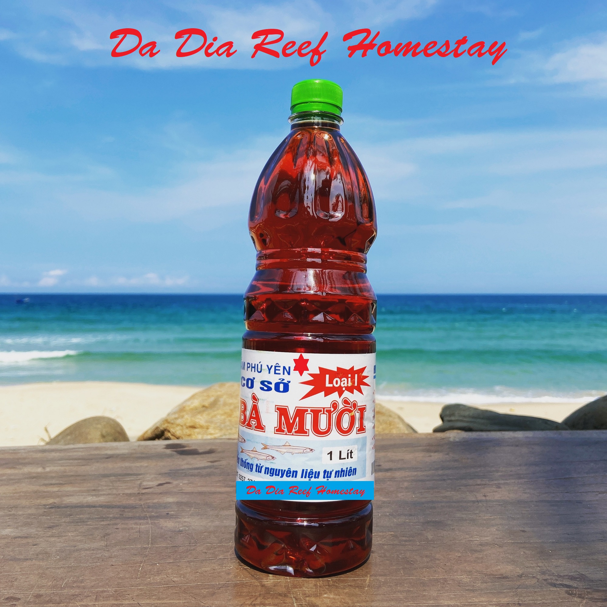 Nước mắm cá cơm truyền thống loại 1 - bà mười - 1 lít - da dia reef homestay