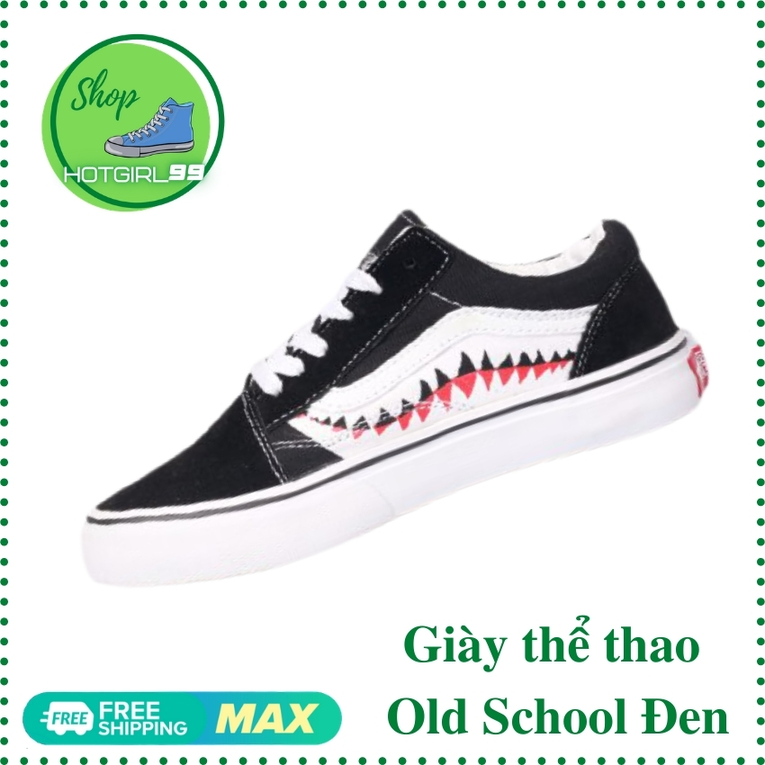 Giày thể thao nam Old Skool cá mập - GTTOS01 - Hotgirl 99 - chất liệu êm ái, đế ngoài cao su chống trơn trượt tạo độ bám chắc trên mọi địa hình giúp bạn cảm giác thoải mái trên từng bước chân
