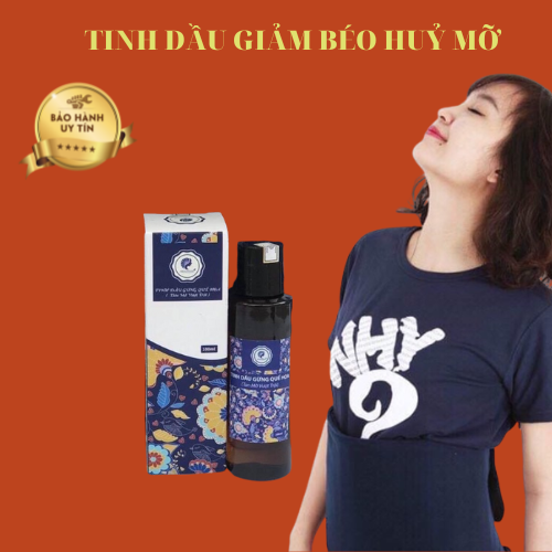 Bộ giảm mỡ bụng eo thon dáng gọn gồm đai ủ nóng, tinh dầu gừng quế hoa, tặng kèm màng cuốn bụng