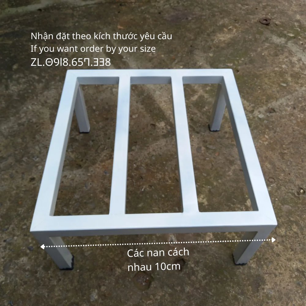 Kệ sắt vuông 20x20cm , cao 10-70cm, kệ hoa sắt hộp 2x2cm mạ kẽm sơn màu, dùng kê chậu cây, để chậu hoa