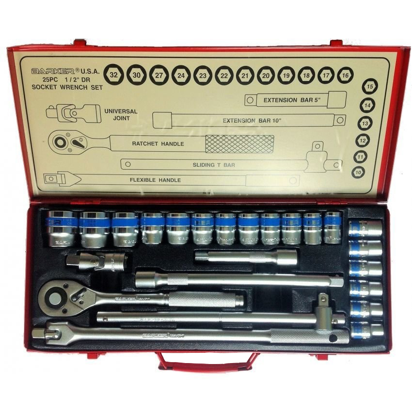 Bộ tuýp 1/2 inch 25 chi tiết baker