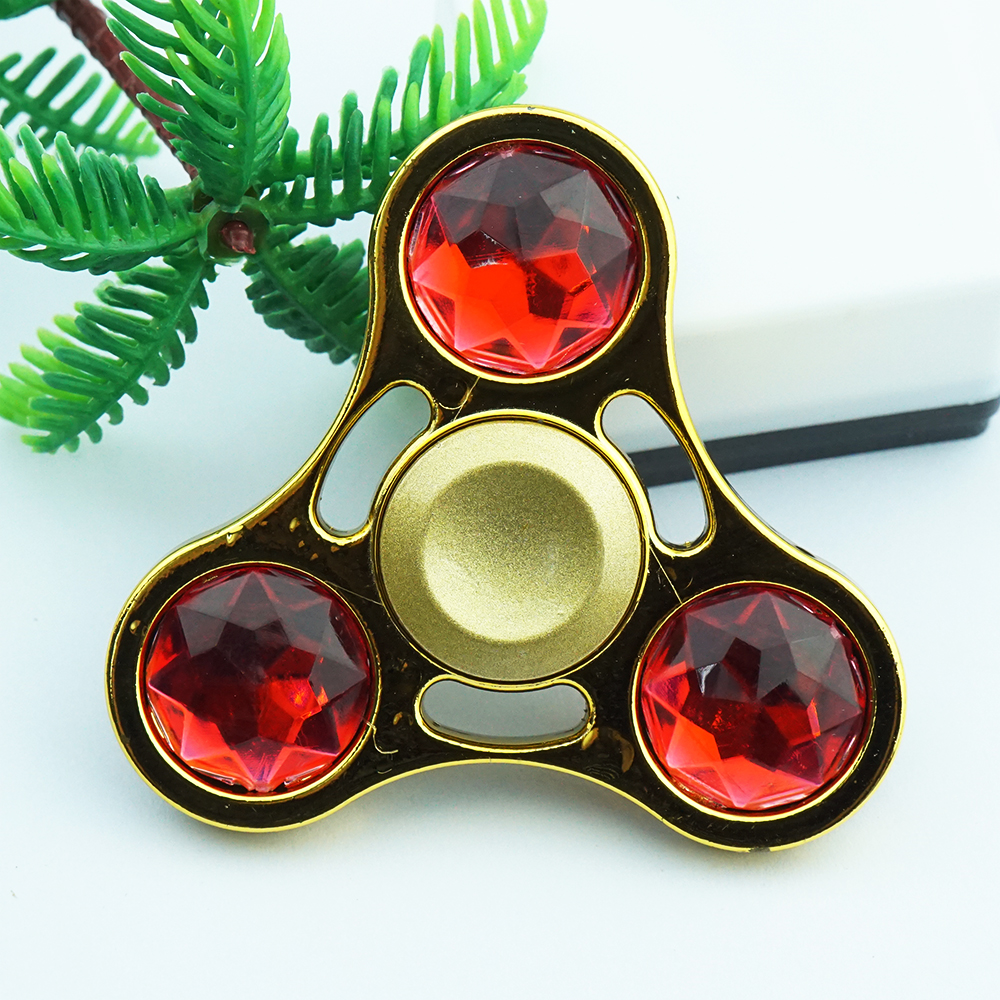 Con Xoay Tròn Hand Fidget Spinner Đồng 3 cạnh Đính đá màu 30-60 giây Legaxi HSA8