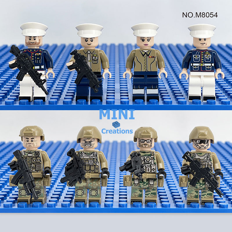 Minifigures lính thủy quân lục chiến M8054 đồ chơi lắp ráp lính quân đội giá rẻ