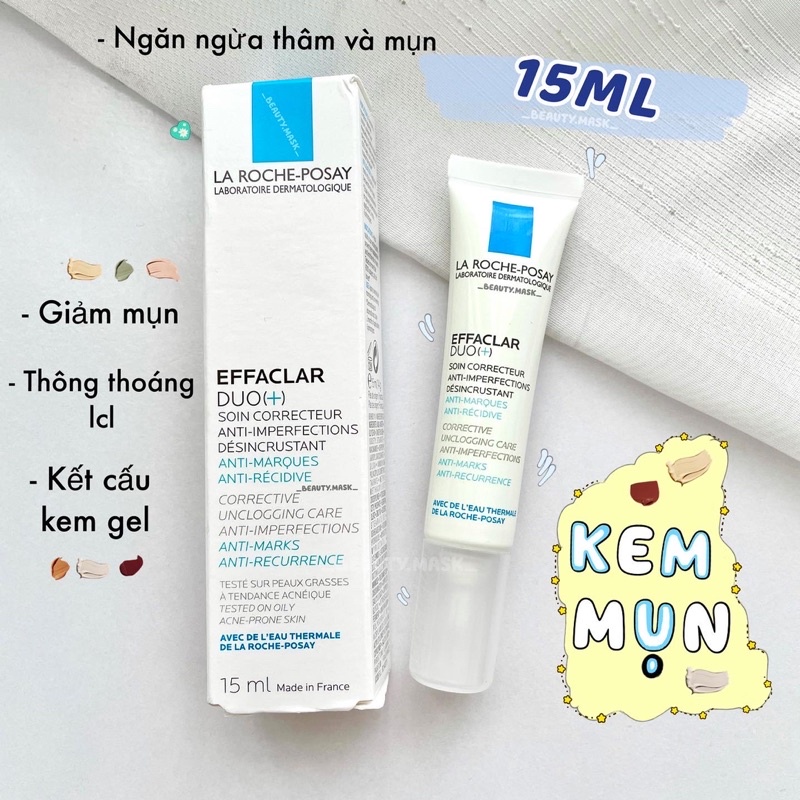 Kem dưỡng da thông thoáng lỗ chân lông ngừa thâm và mụn La Roche-Posay Effaclar Duo+ 15ml và 40ml ️