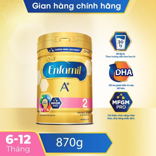 Sữa bột enfamil 2 870g hsd: 2021