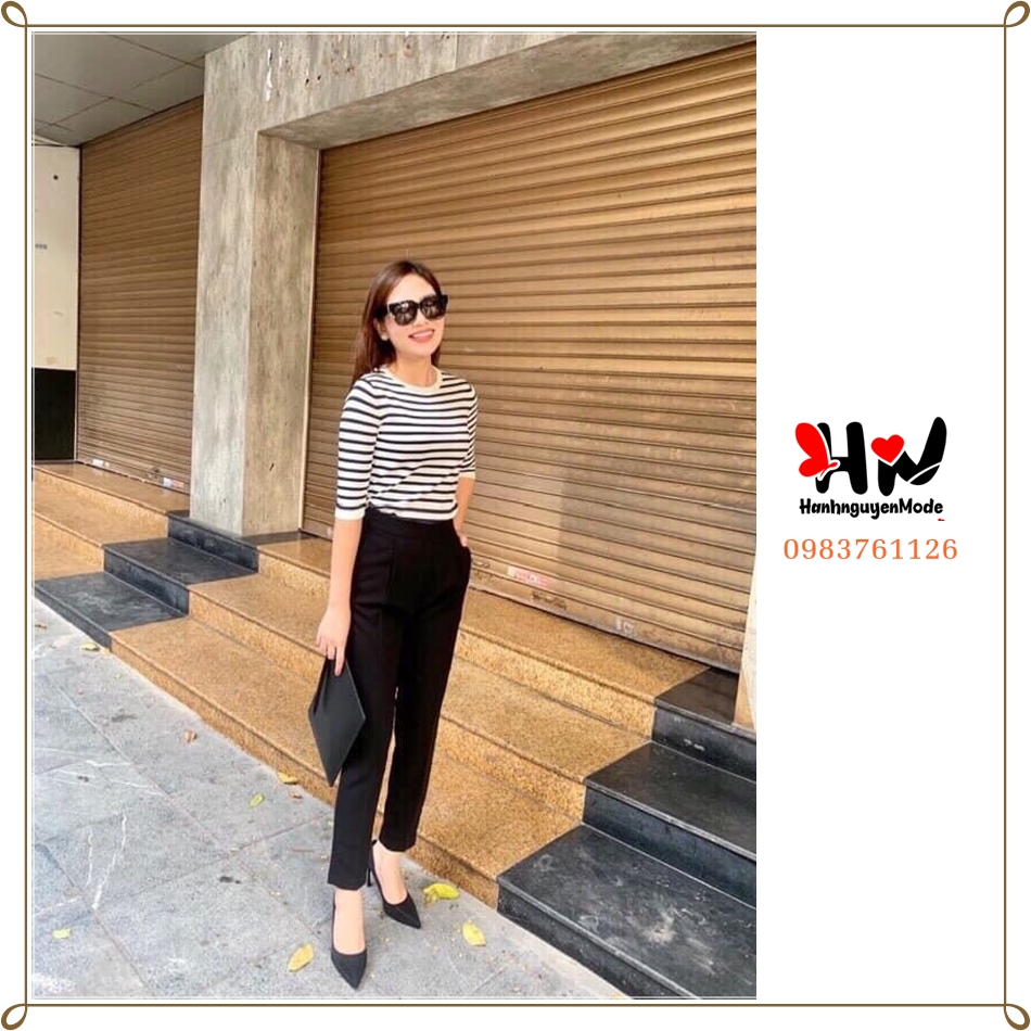 QUẦN BAGGY NỮ LƯNG CHUN SAU – QUẦN BAGGY VẢI CÔNG SỞ CẠP CAO FORM DÁNG CHUẨN CHẤT VẢI CAO CẤP - hanhnguyenMode