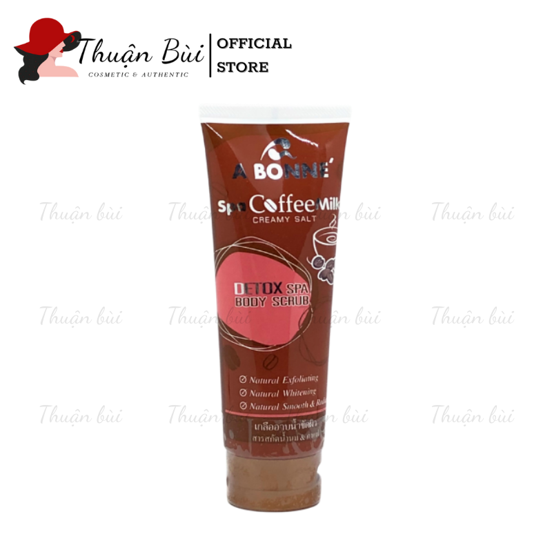 Tuýp muối tắm cafe thái lan a bonne spa coffee milk creamy salt 350gr